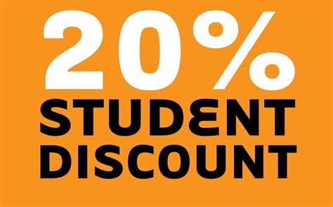 student discounts this year.